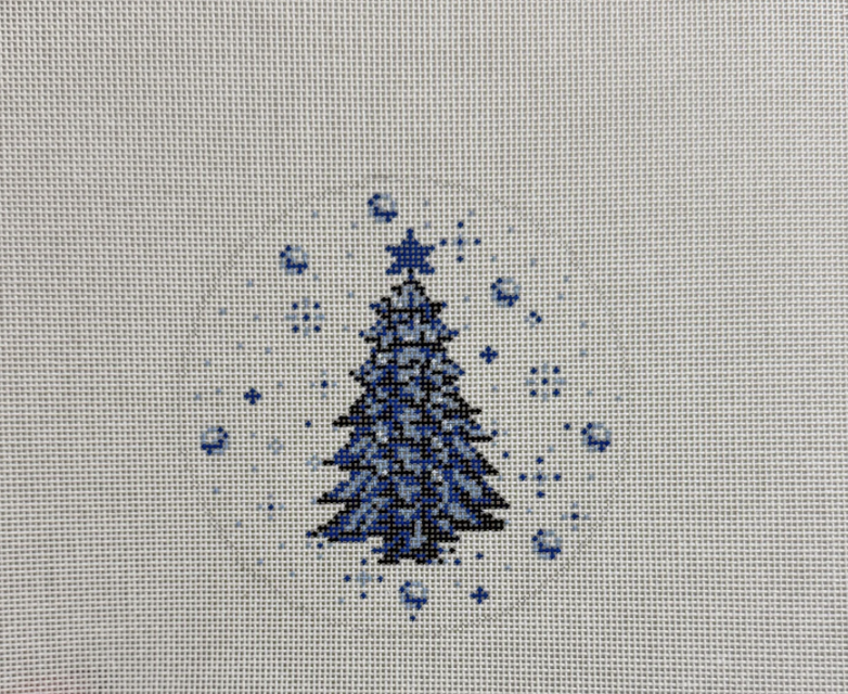 Blue and White Christmas Tree