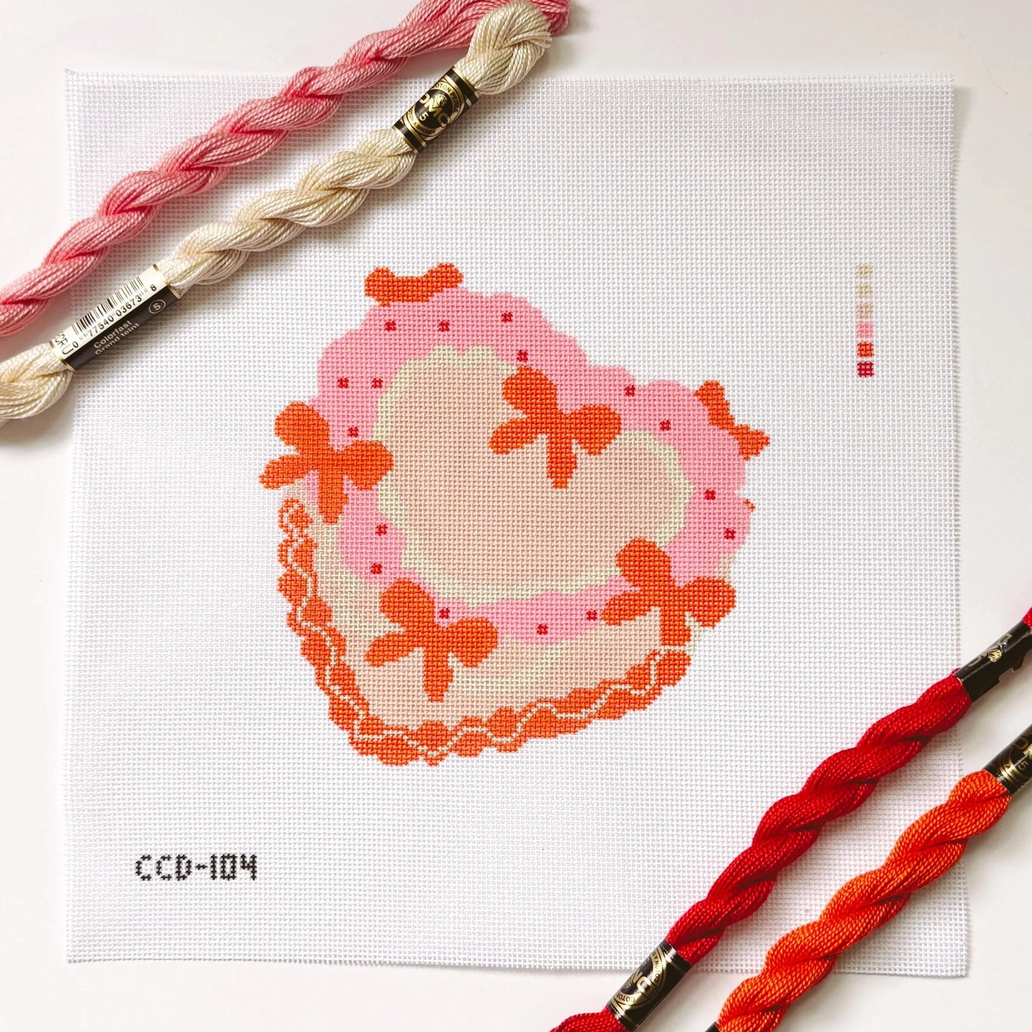 Coquette Bow Heart Cake