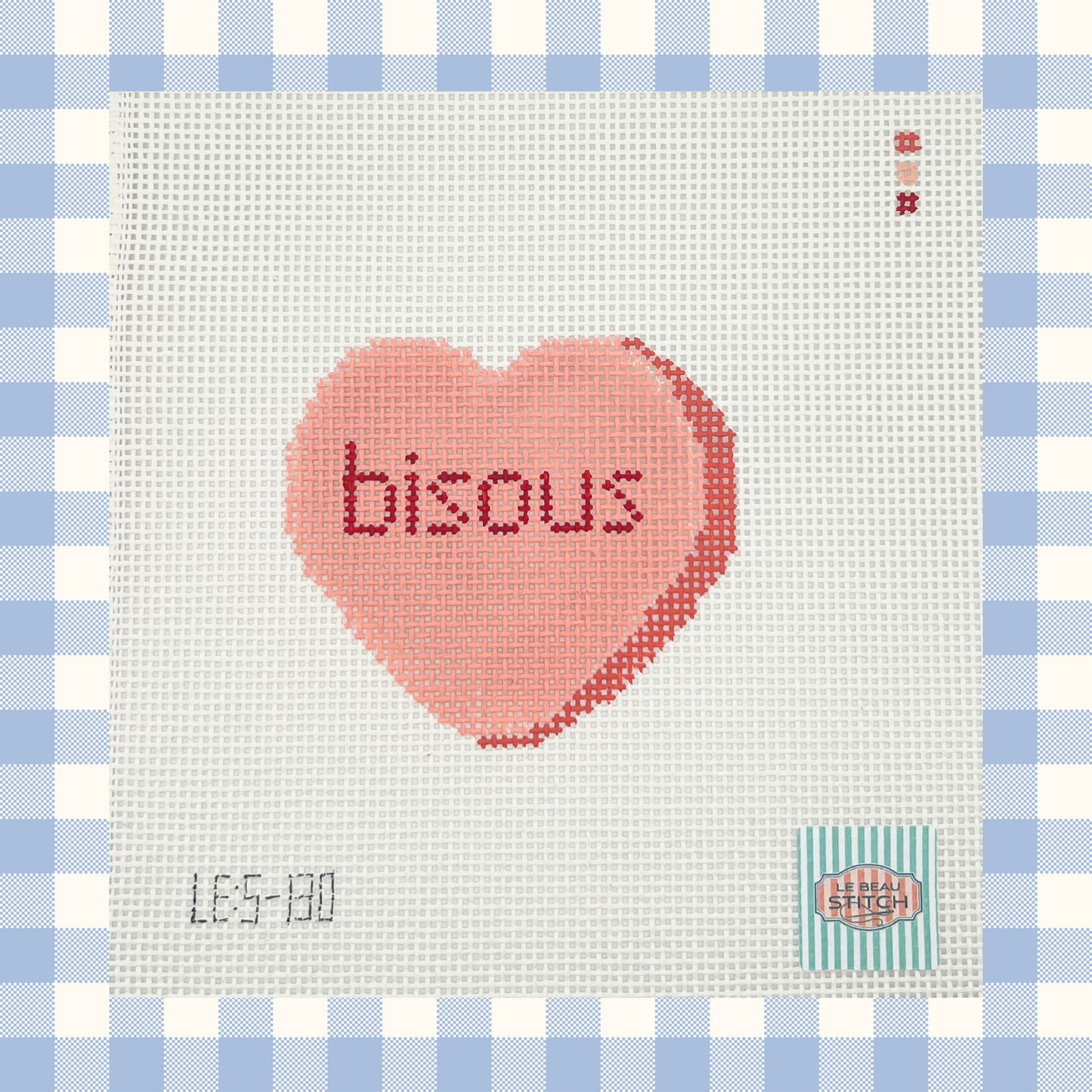 Bisous Valentine's Day French Conversation Heart