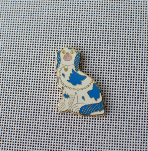 Blue Staffordshire Dog Needle Minder