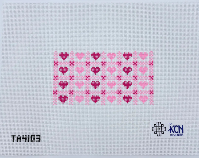 Pink Heart Gingham