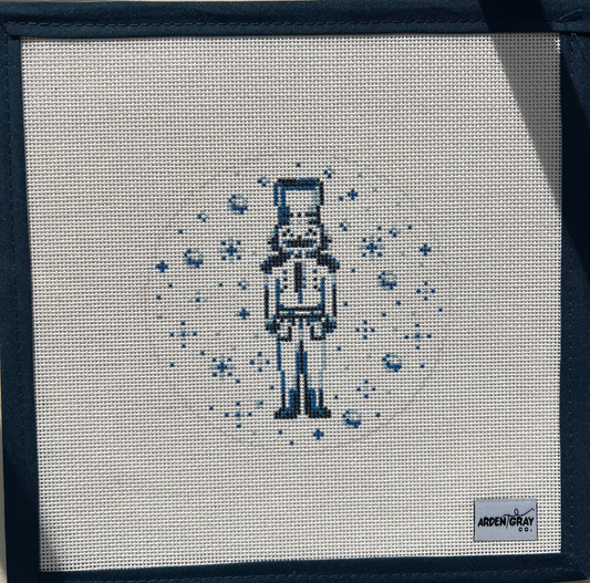 Blue and White Toile Nutcracker