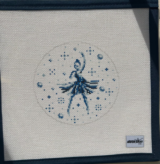 Blue and White Ballerina