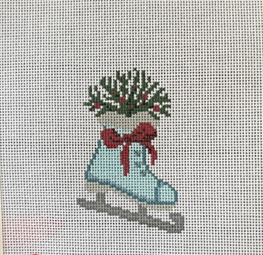 Ice Skates with Greenery