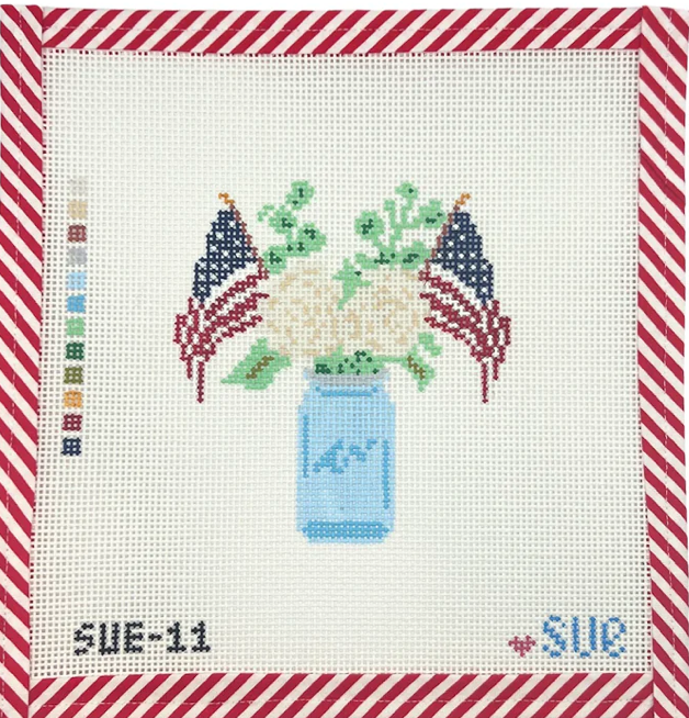 American Flag Jar