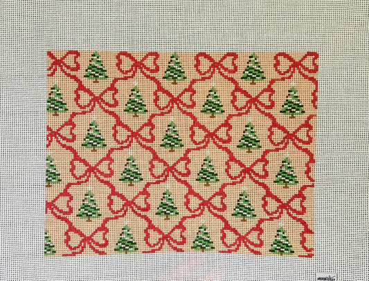 Christmas Bow Trellis Pillow