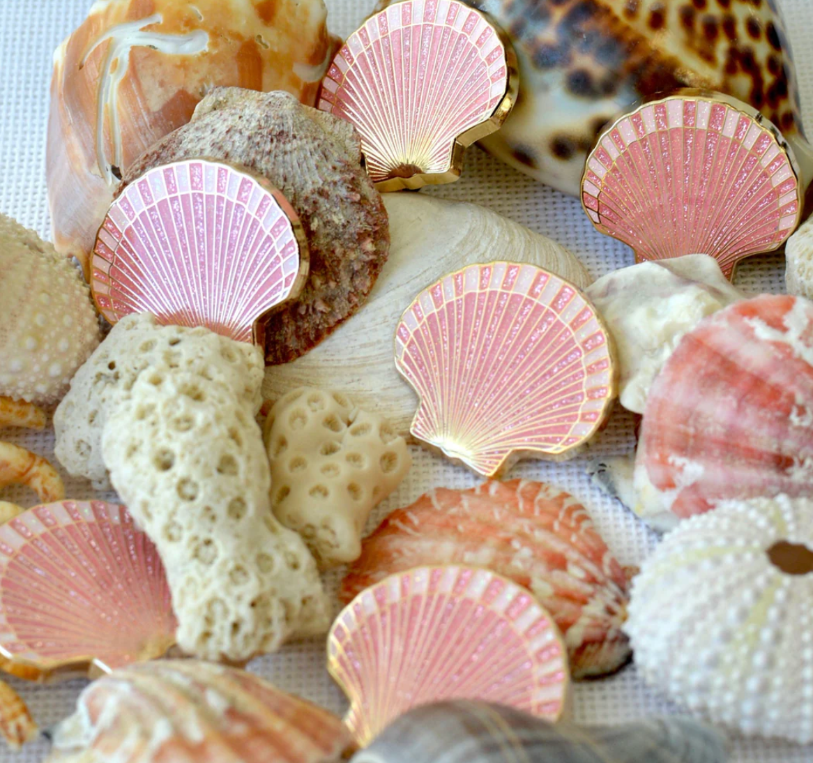 Pink Seashell Needle Minder