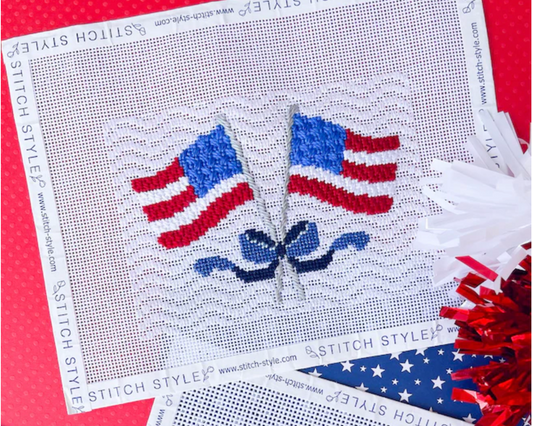 American Flags with Bows