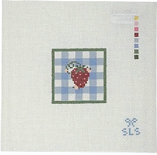 Blue Gingham Strawberry Mini