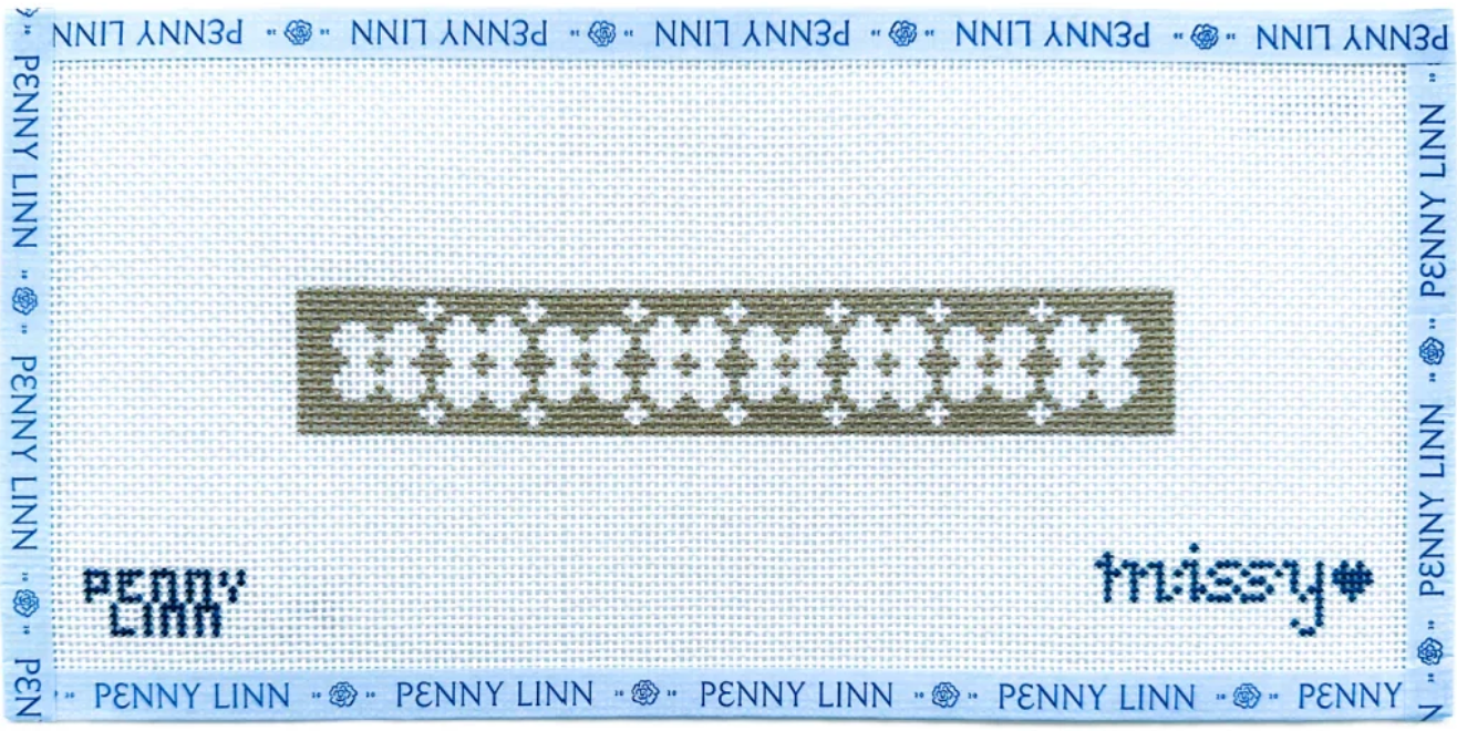 Key Fob Floral Inverse Mocha