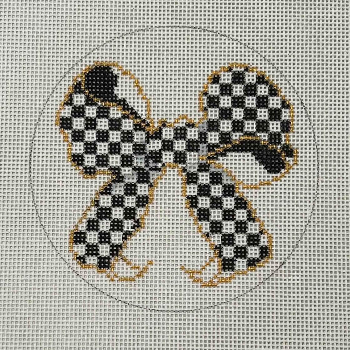 Small Checkered Bow Round