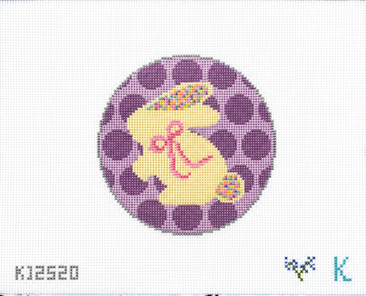 Bunny with Sprinkle Ears - Purple Dots
