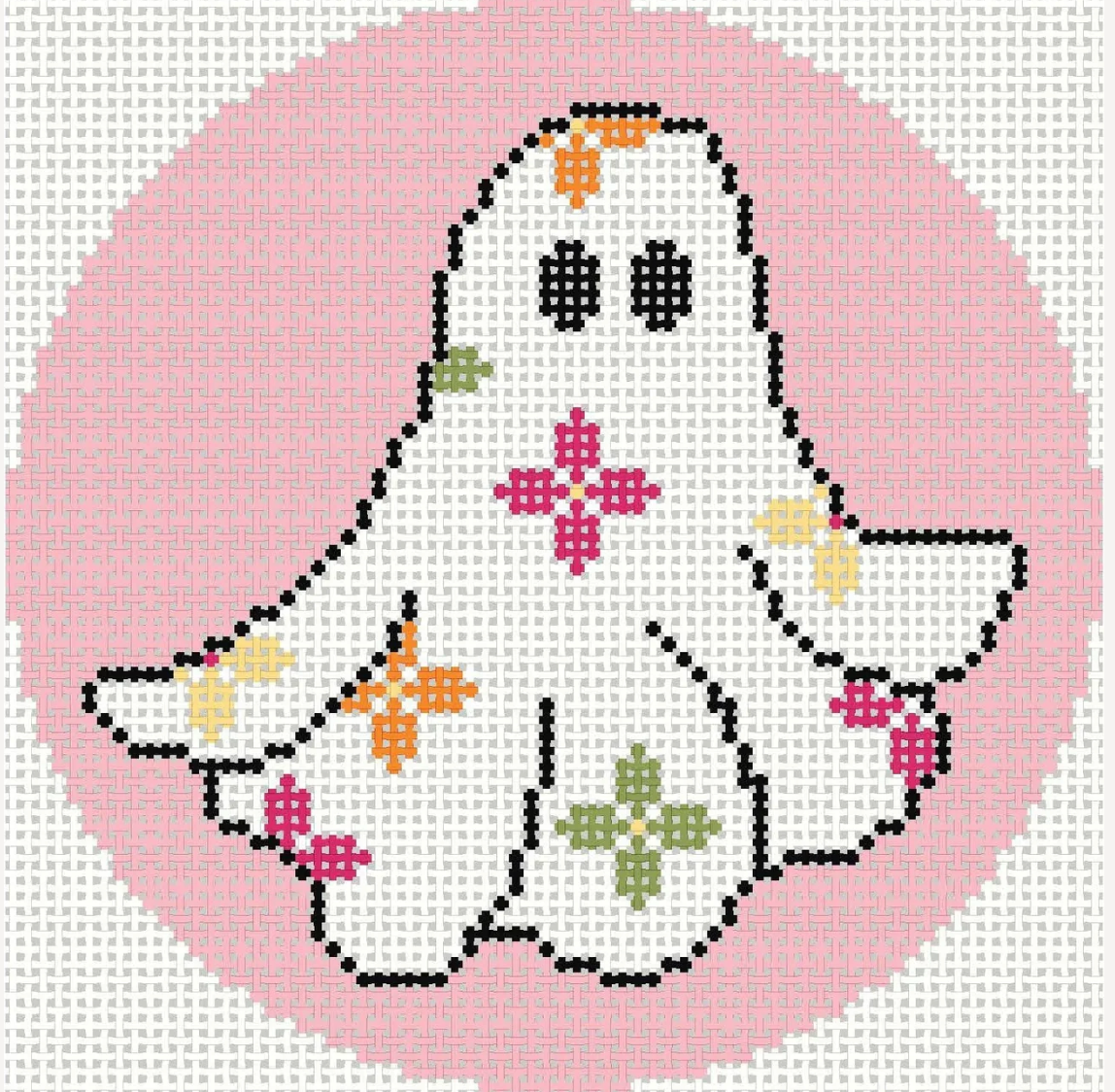 Halloween Round - Ghost in Flowers